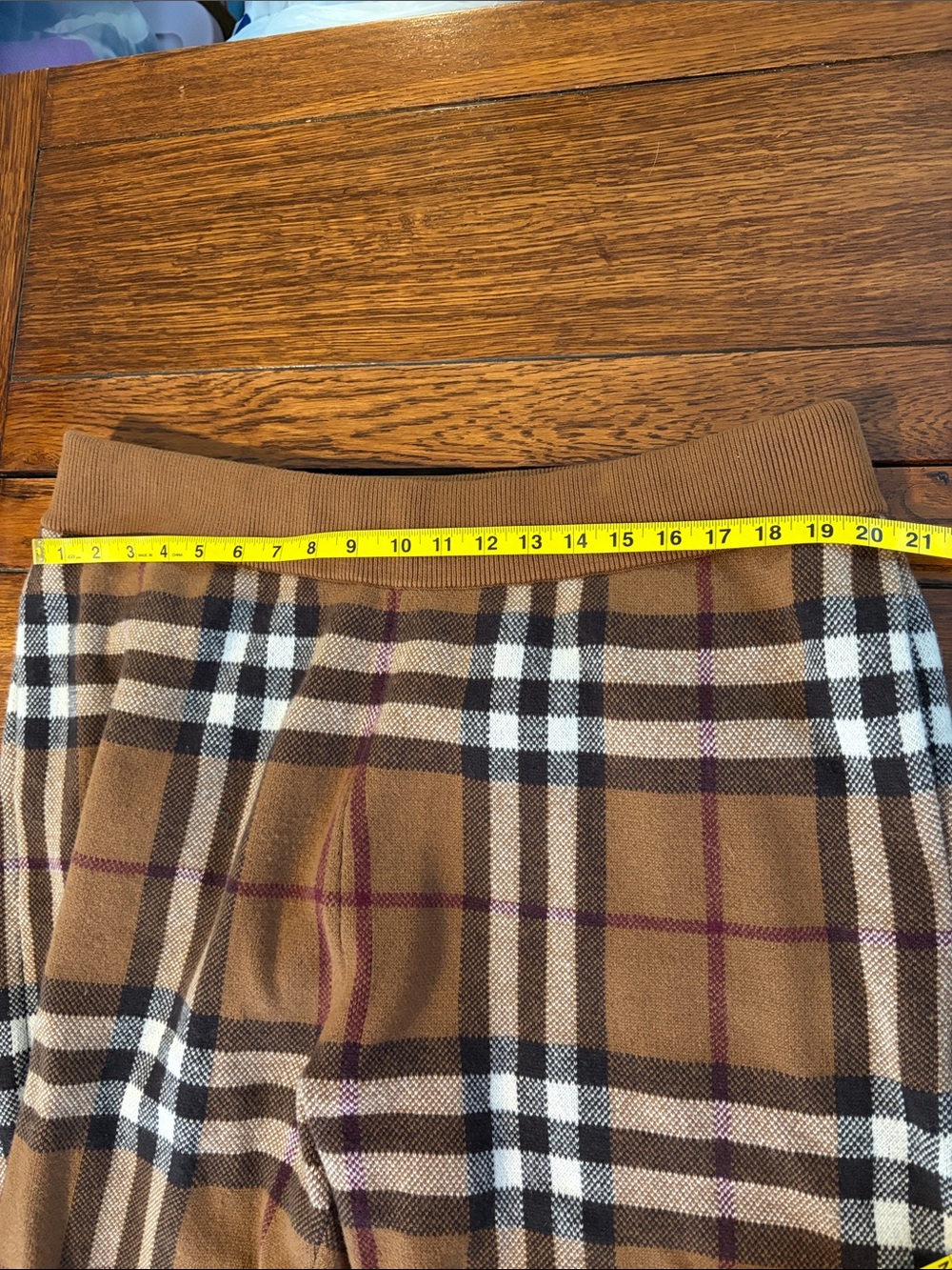 Genuine Burberry Nova Check Cashmere Sweatpants Size XXL - Picture 5 of 7